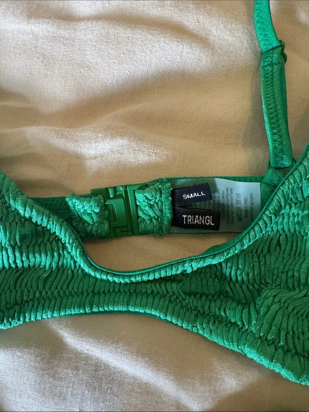 triangl swimwear Maia Emerald Green Bikini Set (small top, Med bottoms)